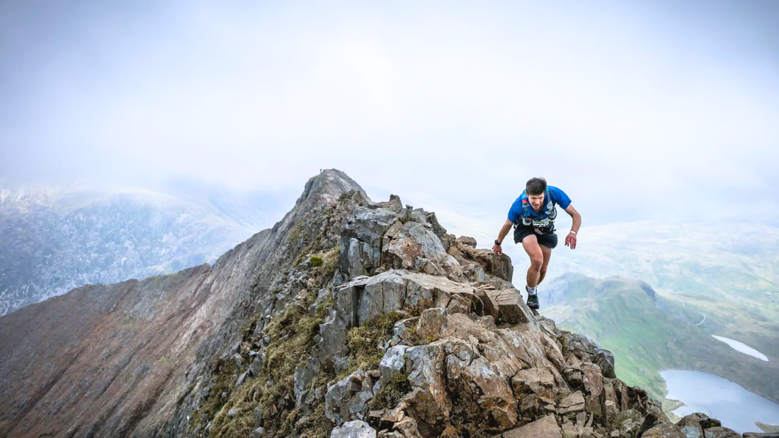 Mountain runner fueled by Electrolyte Infused Coffee