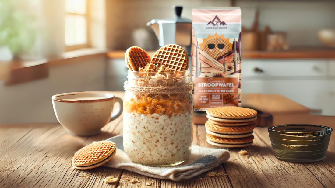 Stroopwafel Overnight Oats Recipe for Runners - Electrolyte Infused Coffee