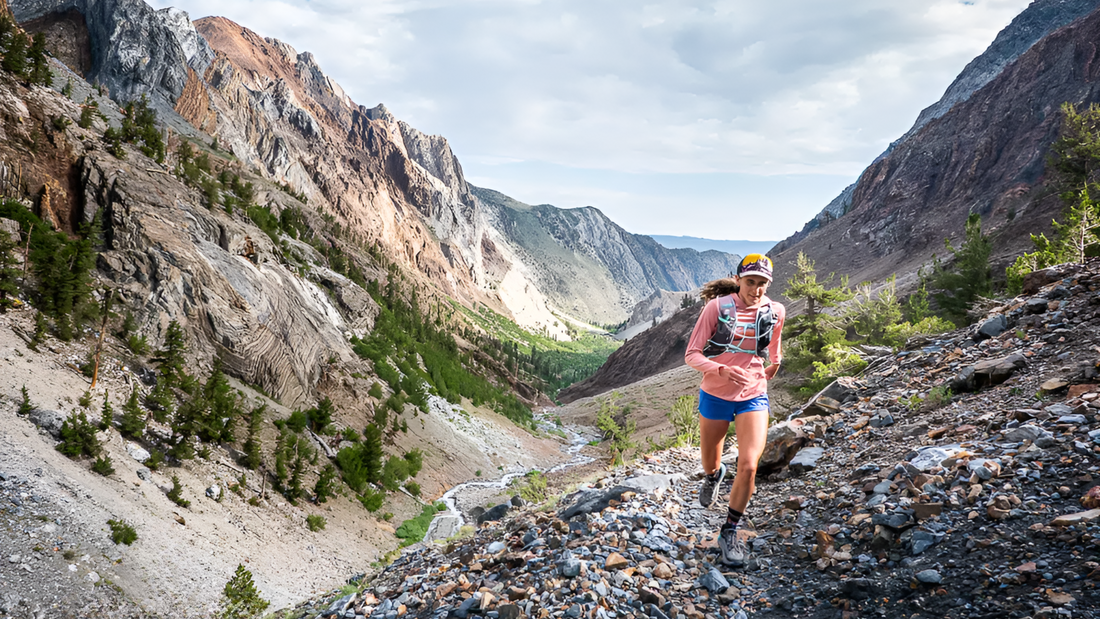 Trail runner fueled by electrolyte infused coffee for athletes